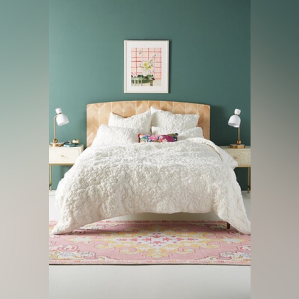 Anthropologie Textured Piazza Quilt King NWT